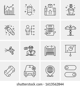 16 Business Universal Icons Vector. Creative Icon Illustration to use in web and Mobile Related project.