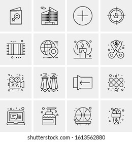 16 Business Universal Icons Vector. Creative Icon Illustration to use in web and Mobile Related project.