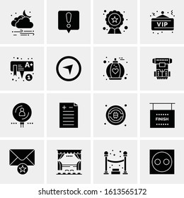 16 Business Universal Icons Vector. Creative Icon Illustration to use in web and Mobile Related project.