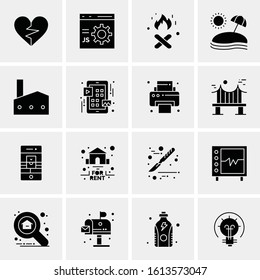 16 Business Universal Icons Vector. Creative Icon Illustration to use in web and Mobile Related project.