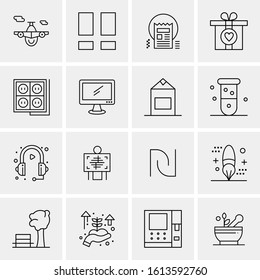 16 Business Universal Icons Vector. Creative Icon Illustration to use in web and Mobile Related project.