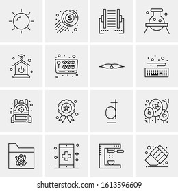 16 Business Universal Icons Vector. Creative Icon Illustration to use in web and Mobile Related project.