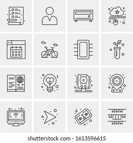 16 Business Universal Icons Vector. Creative Icon Illustration to use in web and Mobile Related project.