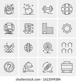 16 Business Universal Icons Vector. Creative Icon Illustration to use in web and Mobile Related project.