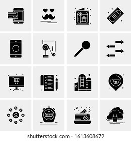 16 Business Universal Icons Vector. Creative Icon Illustration to use in web and Mobile Related project.