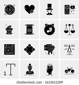 16 Business Universal Icons Vector. Creative Icon Illustration to use in web and Mobile Related project.