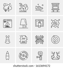 16 Business Universal Icons Vector. Creative Icon Illustration to use in web and Mobile Related project.