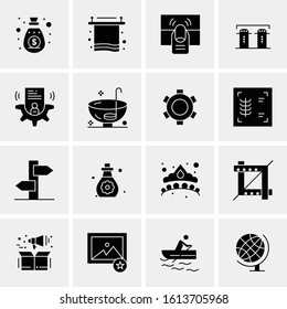 16 Business Universal Icons Vector. Creative Icon Illustration to use in web and Mobile Related project.