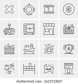 16 Business Universal Icons Vector. Creative Icon Illustration to use in web and Mobile Related project.