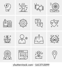 16 Business Universal Icons Vector. Creative Icon Illustration to use in web and Mobile Related project.
