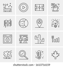 16 Business Universal Icons Vector. Creative Icon Illustration to use in web and Mobile Related project.