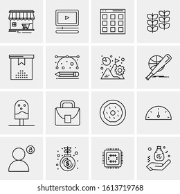 16 Business Universal Icons Vector. Creative Icon Illustration to use in web and Mobile Related project.