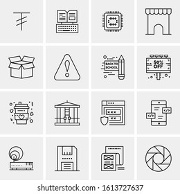 16 Business Universal Icons Vector. Creative Icon Illustration to use in web and Mobile Related project.