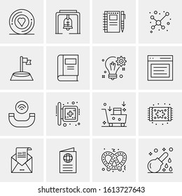 16 Business Universal Icons Vector. Creative Icon Illustration to use in web and Mobile Related project.