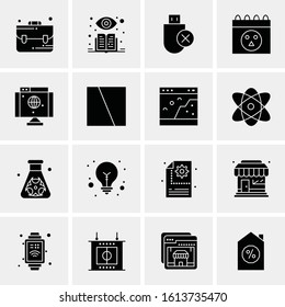 16 Business Universal Icons Vector. Creative Icon Illustration to use in web and Mobile Related project.