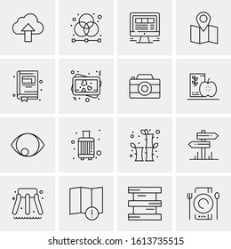 16 Business Universal Icons Vector. Creative Icon Illustration to use in web and Mobile Related project.