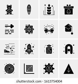 16 Business Universal Icons Vector. Creative Icon Illustration to use in web and Mobile Related project.