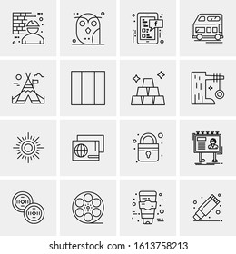 16 Business Universal Icons Vector. Creative Icon Illustration to use in web and Mobile Related project.