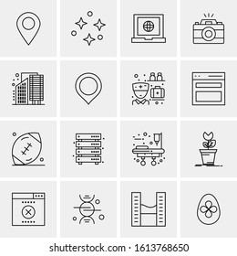 16 Business Universal Icons Vector. Creative Icon Illustration to use in web and Mobile Related project.