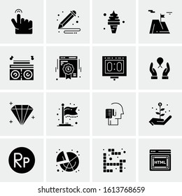 16 Business Universal Icons Vector. Creative Icon Illustration to use in web and Mobile Related project.
