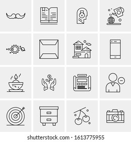 16 Business Universal Icons Vector. Creative Icon Illustration to use in web and Mobile Related project.