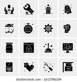 16 Business Universal Icons Vector. Creative Icon Illustration to use in web and Mobile Related project.