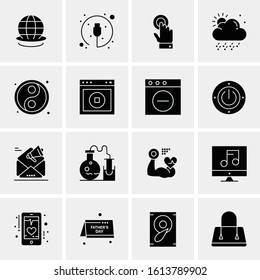 16 Business Universal Icons Vector. Creative Icon Illustration to use in web and Mobile Related project.