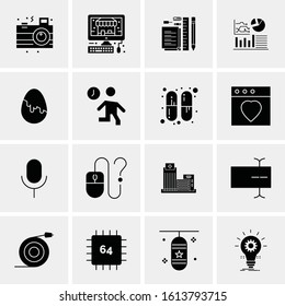 16 Business Universal Icons Vector. Creative Icon Illustration to use in web and Mobile Related project.