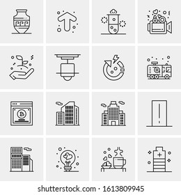 16 Business Universal Icons Vector. Creative Icon Illustration to use in web and Mobile Related project.