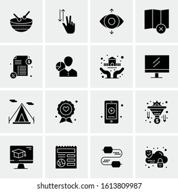 16 Business Universal Icons Vector. Creative Icon Illustration to use in web and Mobile Related project.