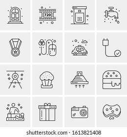 16 Business Universal Icons Vector. Creative Icon Illustration to use in web and Mobile Related project.