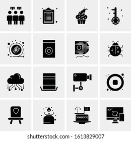 16 Business Universal Icons Vector. Creative Icon Illustration to use in web and Mobile Related project.