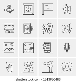 16 Business Universal Icons Vector. Creative Icon Illustration to use in web and Mobile Related project.