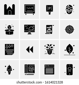 16 Business Universal Icons Vector. Creative Icon Illustration to use in web and Mobile Related project.