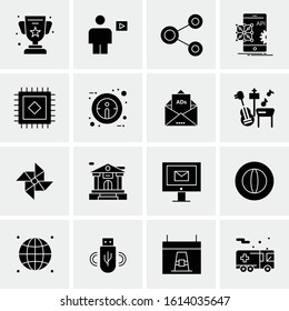 16 Business Universal Icons Vector. Creative Icon Illustration to use in web and Mobile Related project.