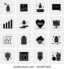 16 Business Universal Icons Vector. Creative Icon Illustration to use in web and Mobile Related project.
