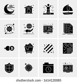 16 Business Universal Icons Vector. Creative Icon Illustration to use in web and Mobile Related project.
