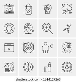16 Business Universal Icons Vector. Creative Icon Illustration to use in web and Mobile Related project.