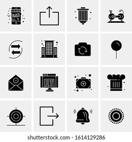 16 Business Universal Icons Vector. Creative Icon Illustration to use in web and Mobile Related project.