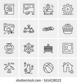 16 Business Universal Icons Vector. Creative Icon Illustration to use in web and Mobile Related project.