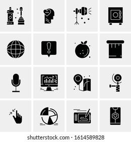 16 Business Universal Icons Vector. Creative Icon Illustration to use in web and Mobile Related project.