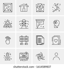 16 Business Universal Icons Vector. Creative Icon Illustration to use in web and Mobile Related project.