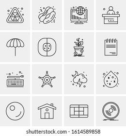 16 Business Universal Icons Vector. Creative Icon Illustration to use in web and Mobile Related project.