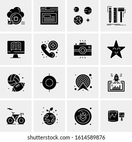 16 Business Universal Icons Vector. Creative Icon Illustration to use in web and Mobile Related project.