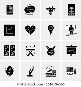 16 Business Universal Icons Vector. Creative Icon Illustration to use in web and Mobile Related project.