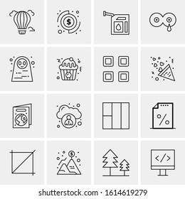 16 Business Universal Icons Vector. Creative Icon Illustration to use in web and Mobile Related project.