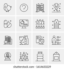 16 Business Universal Icons Vector. Creative Icon Illustration to use in web and Mobile Related project.