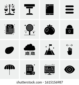 16 Business Universal Icons Vector. Creative Icon Illustration to use in web and Mobile Related project.