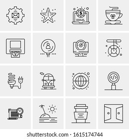 16 Business Universal Icons Vector. Creative Icon Illustration to use in web and Mobile Related project.