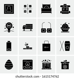 16 Business Universal Icons Vector. Creative Icon Illustration to use in web and Mobile Related project.